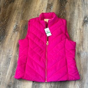 NWT--Michaels Kors Fuchsia Quilted Vest